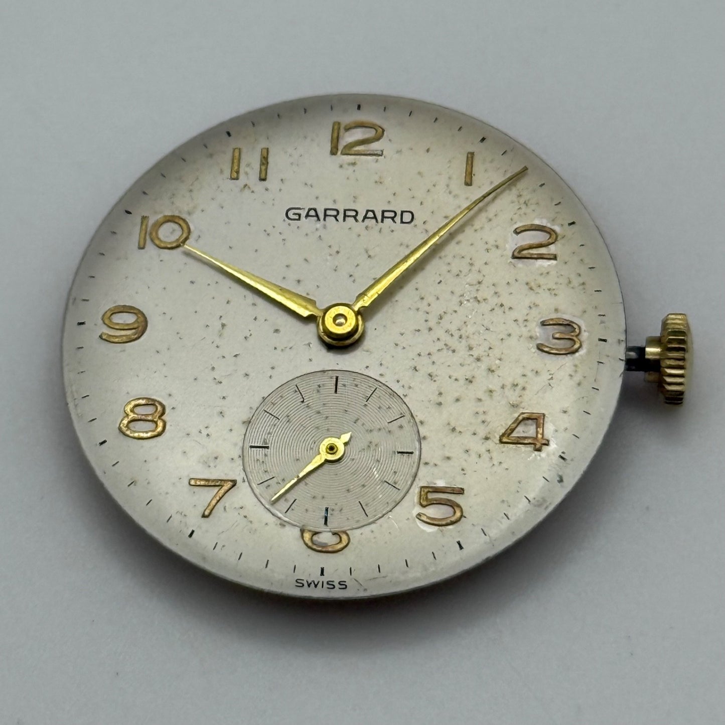 Garrard Felsa 391 Running Watch Movement Manual Wind Vintage Swiss Parts 27mm