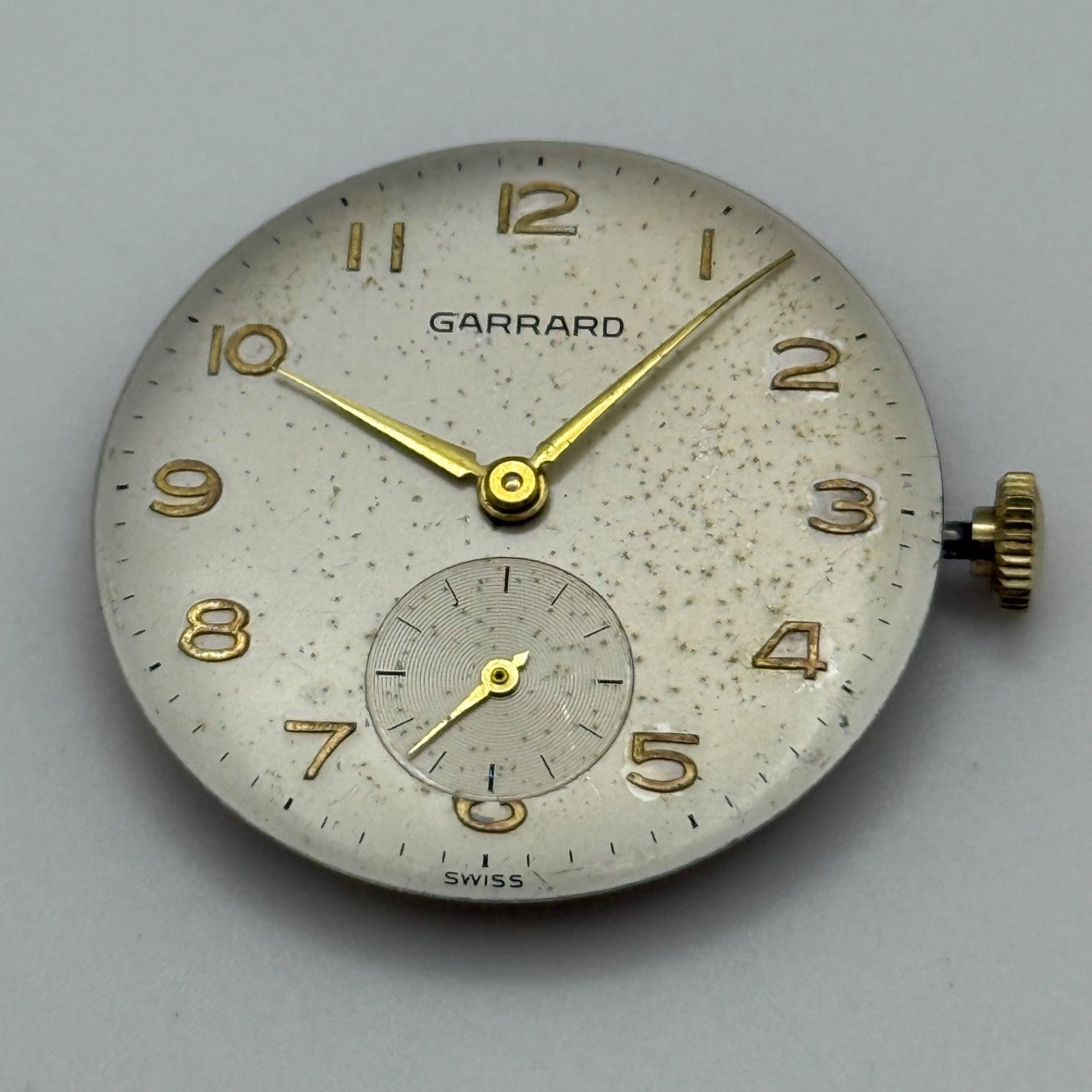 Garrard Felsa 391 Running Watch Movement Manual Wind Vintage Swiss Parts 27mm