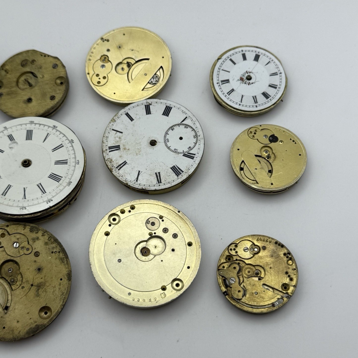 Bundle Mixed Antique / Vintage Pocket Watch Movements Joblot PARTS REPAIR SPARES