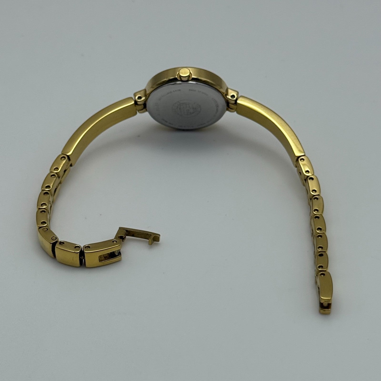 Citizen Eco-Drive Ladies Quartz Watch MOP Dial Gold Tone Japan 21mm PARTS REPAIR