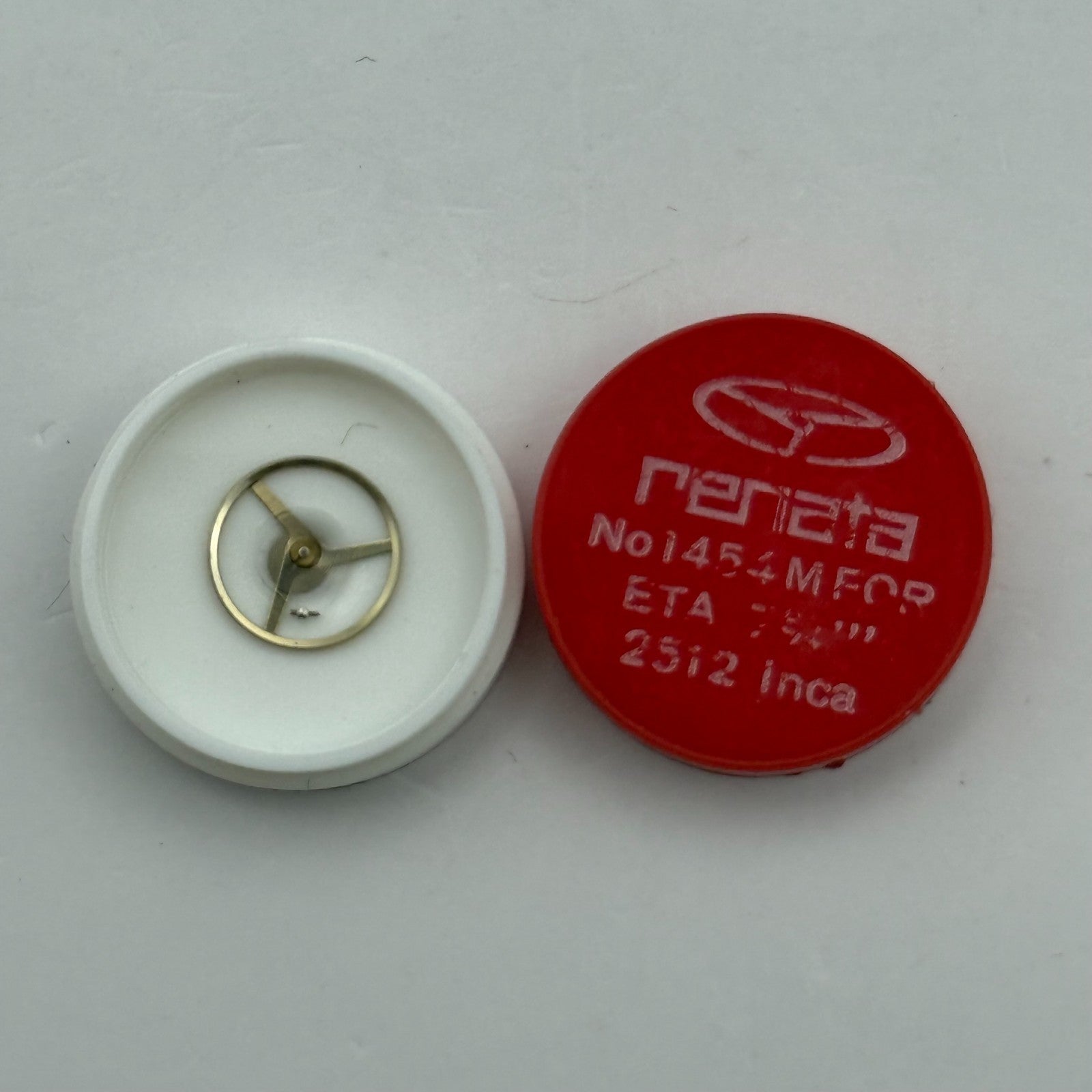 ETA 2512 Balance Wheel Complete And Spring  7¾’’’  1454 M Watch Movement Parts 