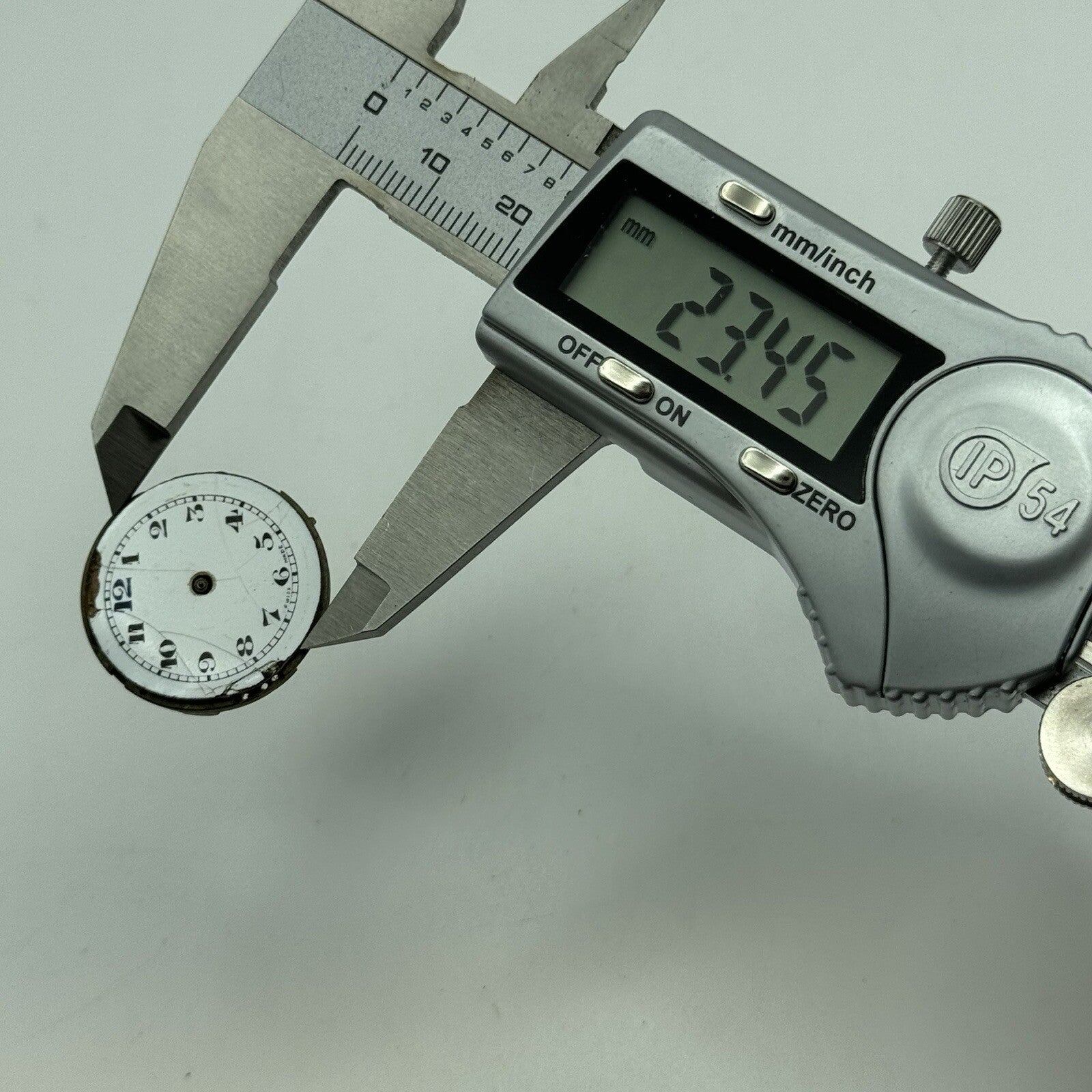 24.6mm Military Dial Watch Movement Old Style Swiss Parts Repair Restoration