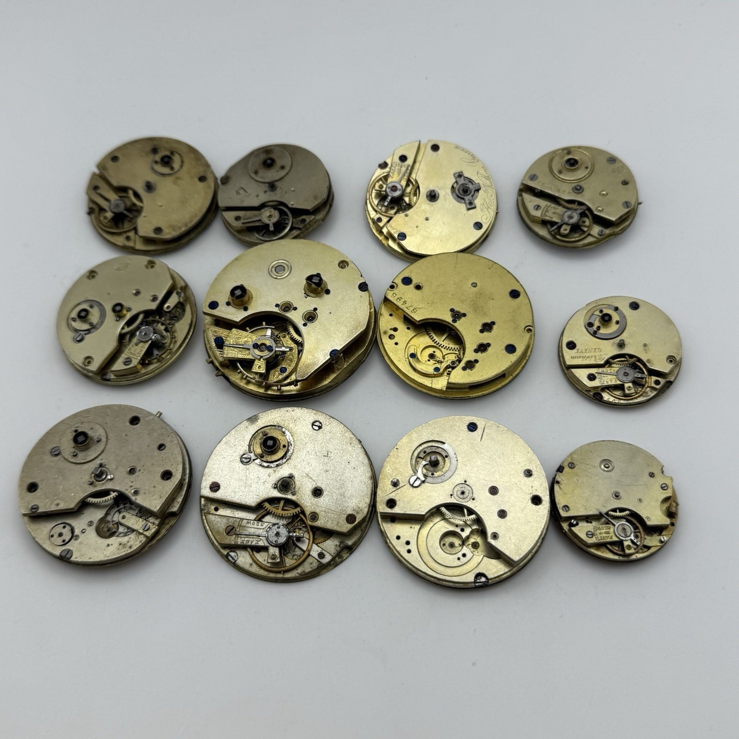 Bundle Mixed Antique / Vintage Pocket Watch Movements Joblot PARTS REPAIR SPARES