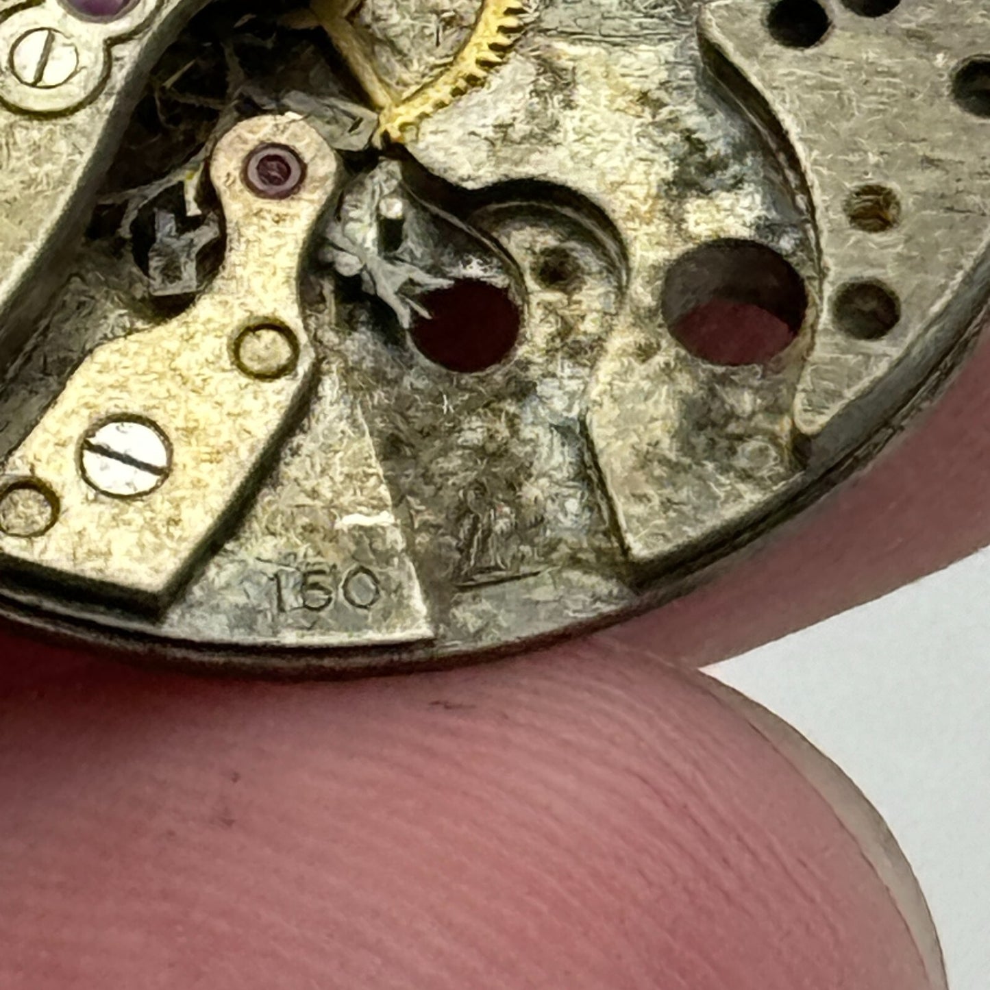 23.6mm Lavina Cal 150 Partial Manual Wind Watch Movement Swiss Vintage PARTS