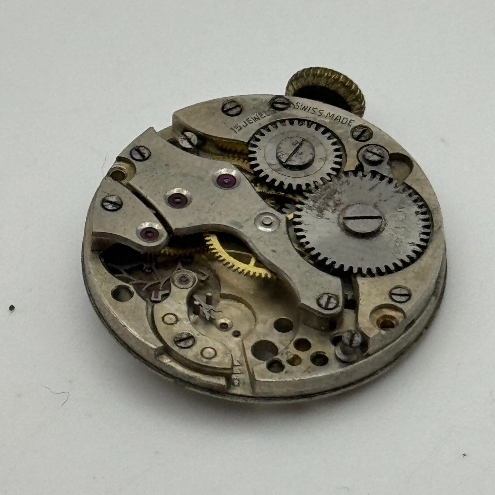 23.4mm Unidentified Cal 116 Manual Wind Watch Movement Swiss Vintage PARTS SPARE