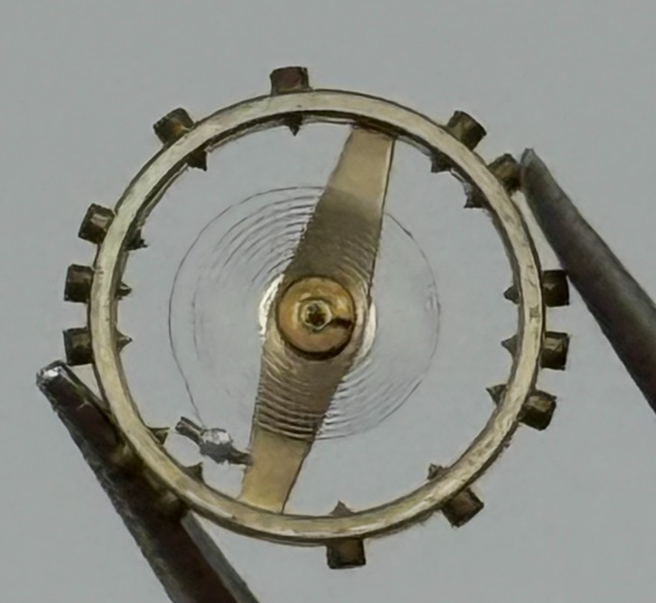 ETA 2410 Balance Wheel Complete And Spring 6¾’’’ 1059 M Watch Movement Parts 
