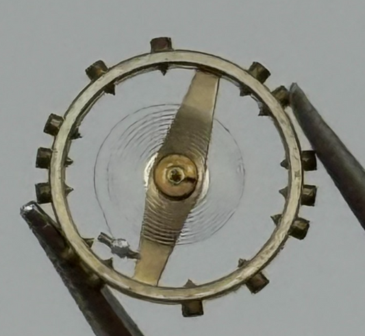 ETA 2410 Balance Wheel Complete And Spring 6¾’’’ 1059 M Watch Movement Parts 