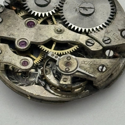 23.7mm Unidentified Swiss Porcelain Dial Trench Watch Movement Manual Wind PARTS