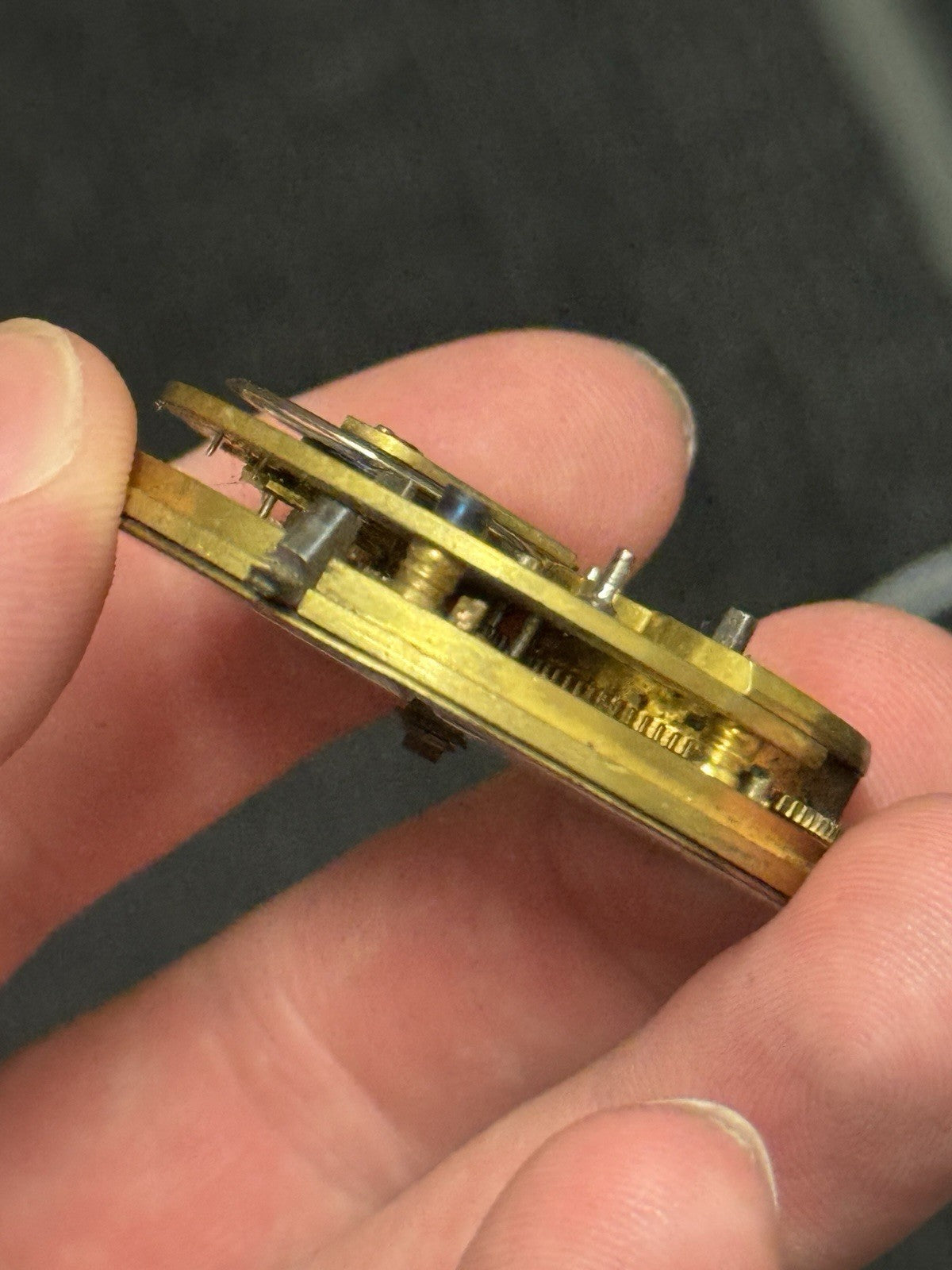 43mm Antique Unusual Nugent Wells & Son Newport Pocket Watch Movement PARTS