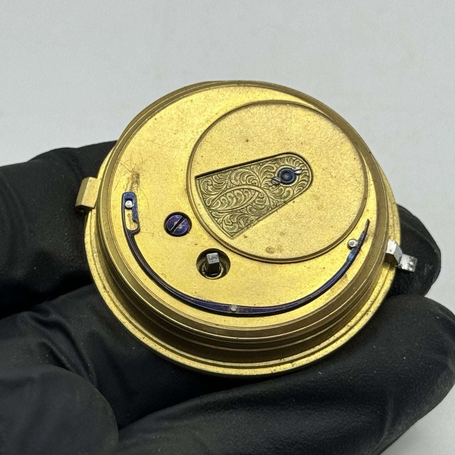 41.7mm J Medcalf Malden Road Antique Fusee Pocket Watch Movement FOR PARTS