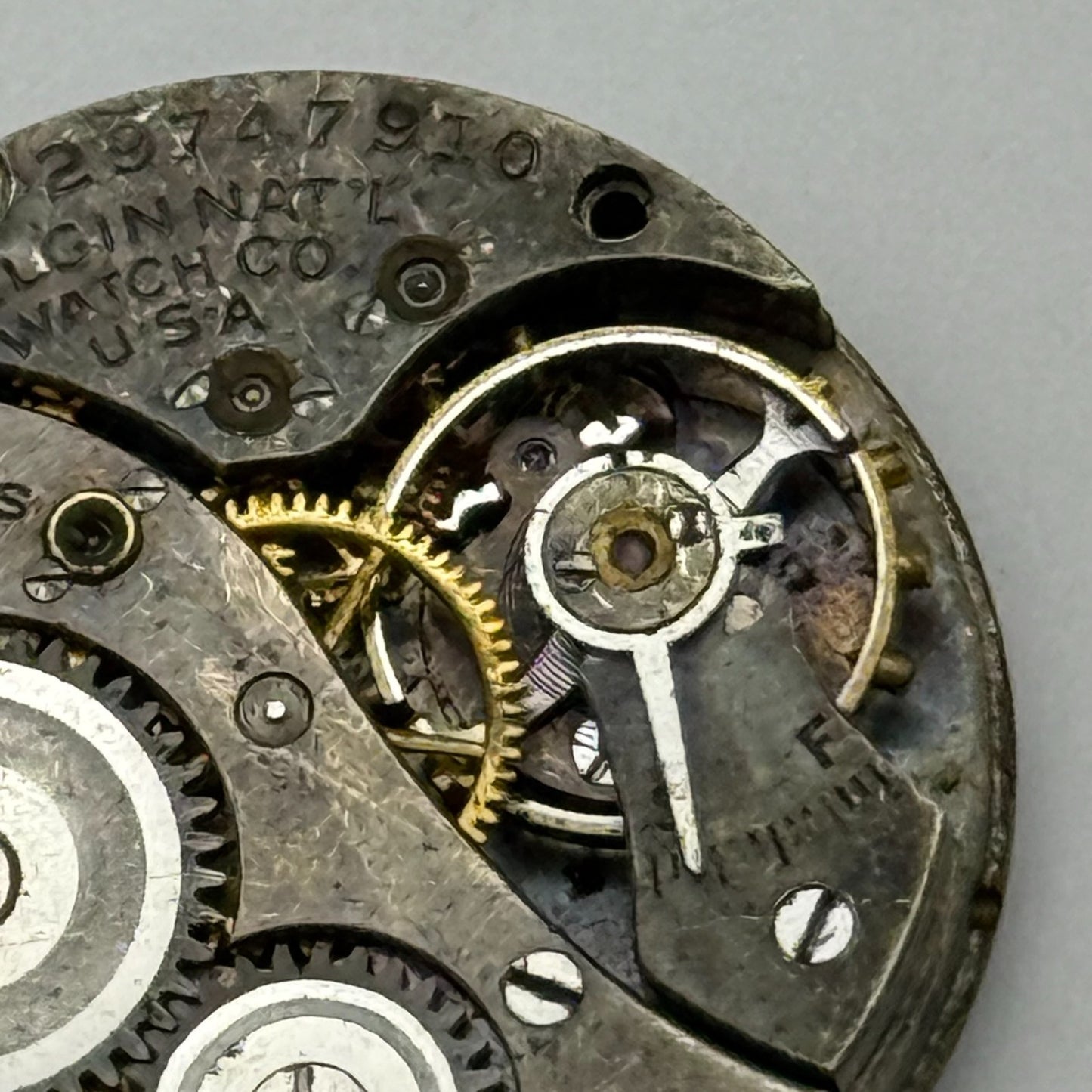 1927 Vintage 10/0s Elgin 444 Model 4 American Watch Movement PARTS REPAIR SPARES