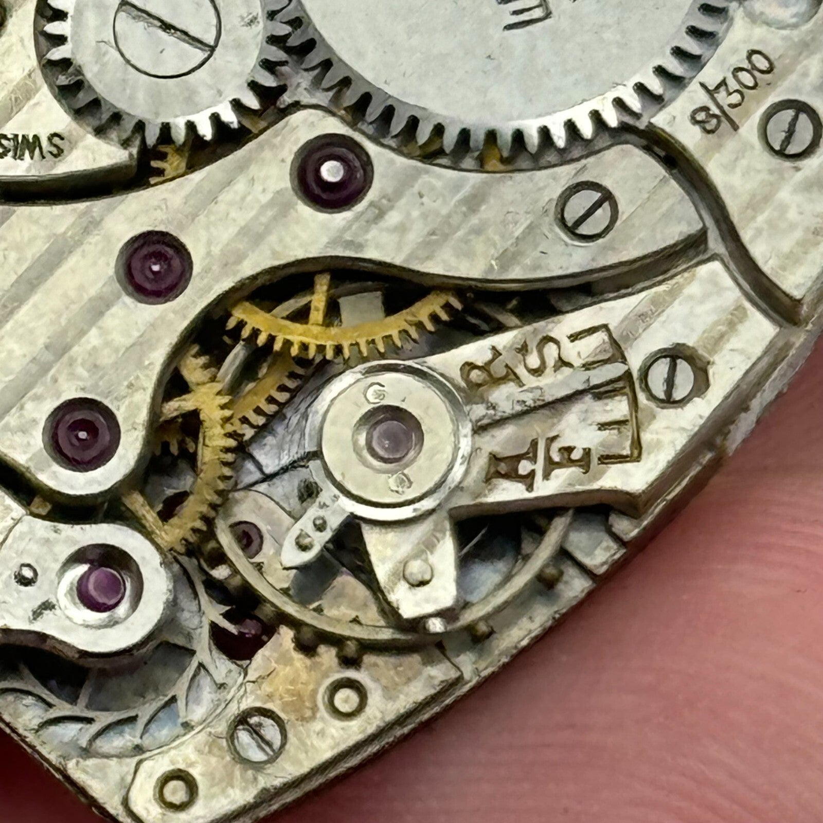 19.5mm Everite Peseux 110 Manual Wind Watch Movement Vintage Swiss PARTS SPARES