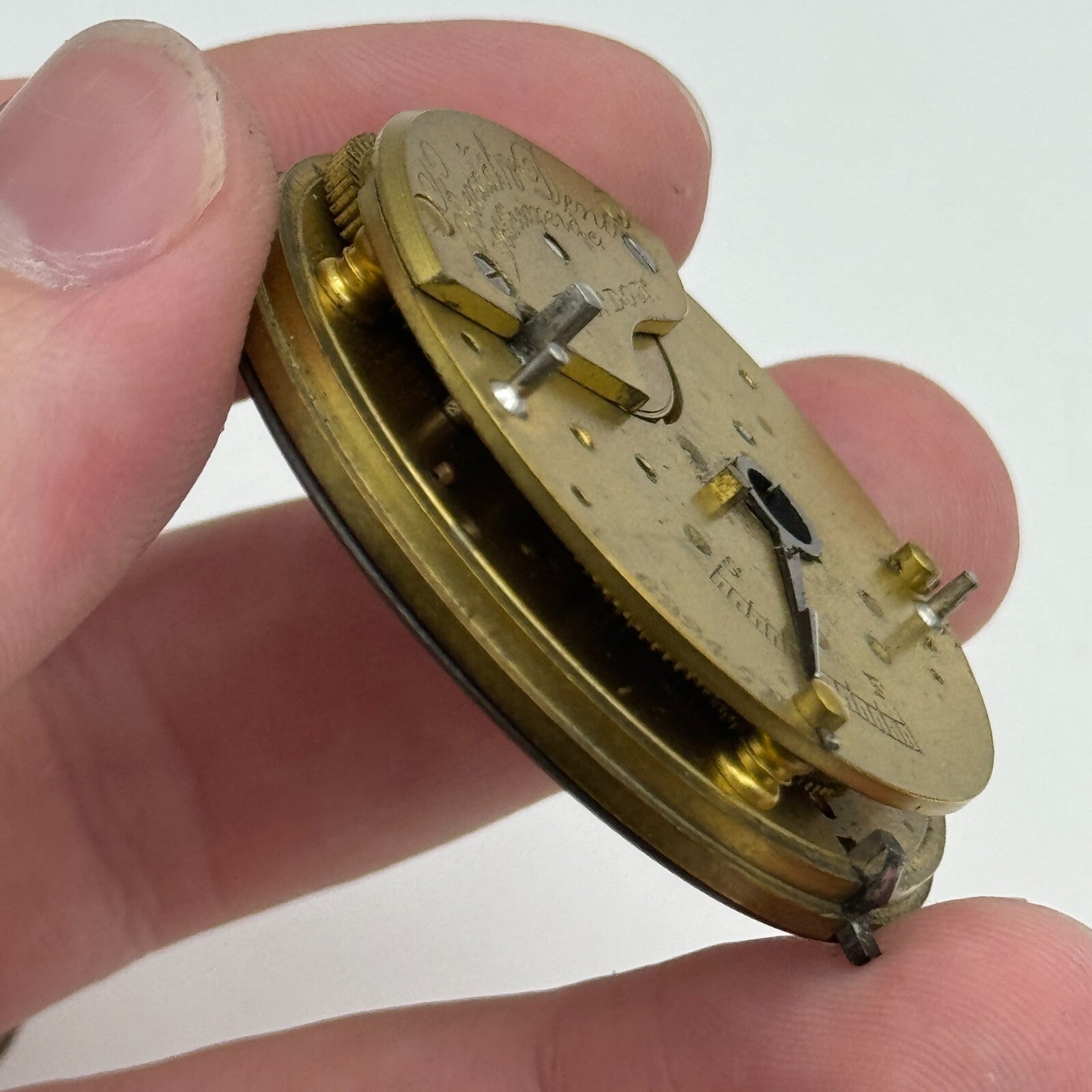 46mm Antique Kendal & Dent Cheapside London Pocket Watch Movement PARTS SPARES