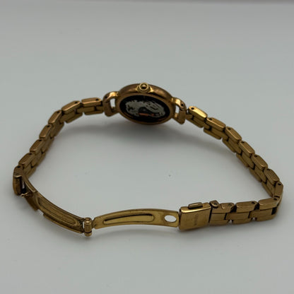 Seiko Wired Solar V117A Ladies Quartz Watch Gold Tone Bracelet 23mm UNTESTED