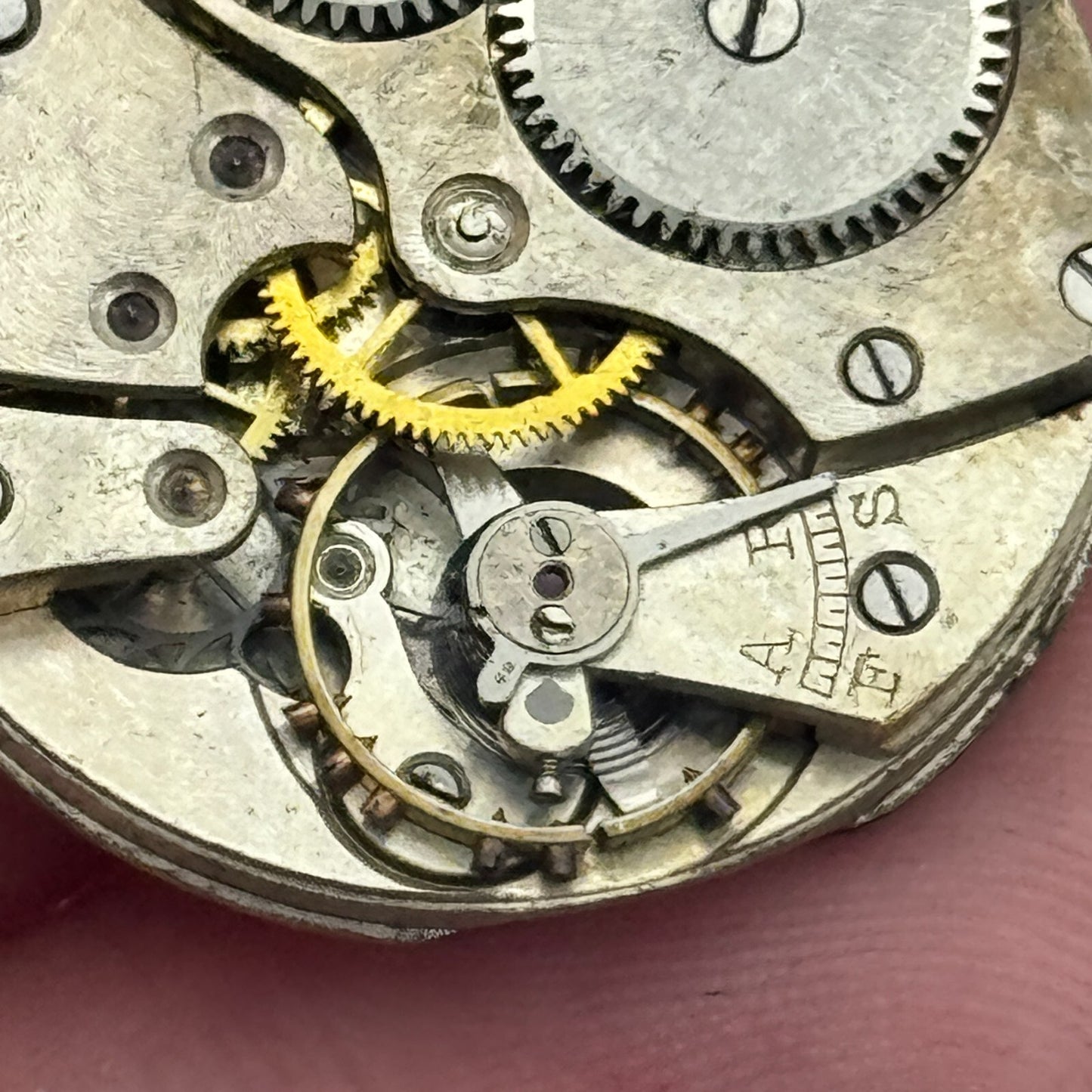 25.4mm Unidentified Roman Numerals Trench Watch Movement Manual Wind PARTS SPARE