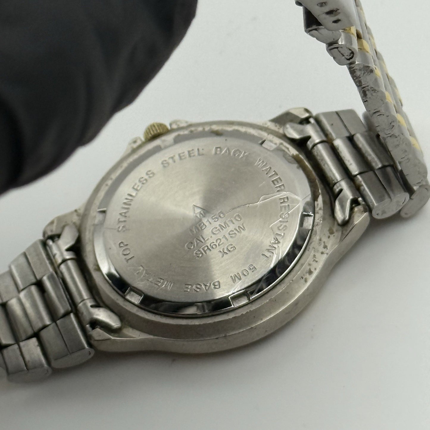 39mm Working Vintage Mens Accurist WR 50M Two Tone Date Dial Japan Quartz Watch