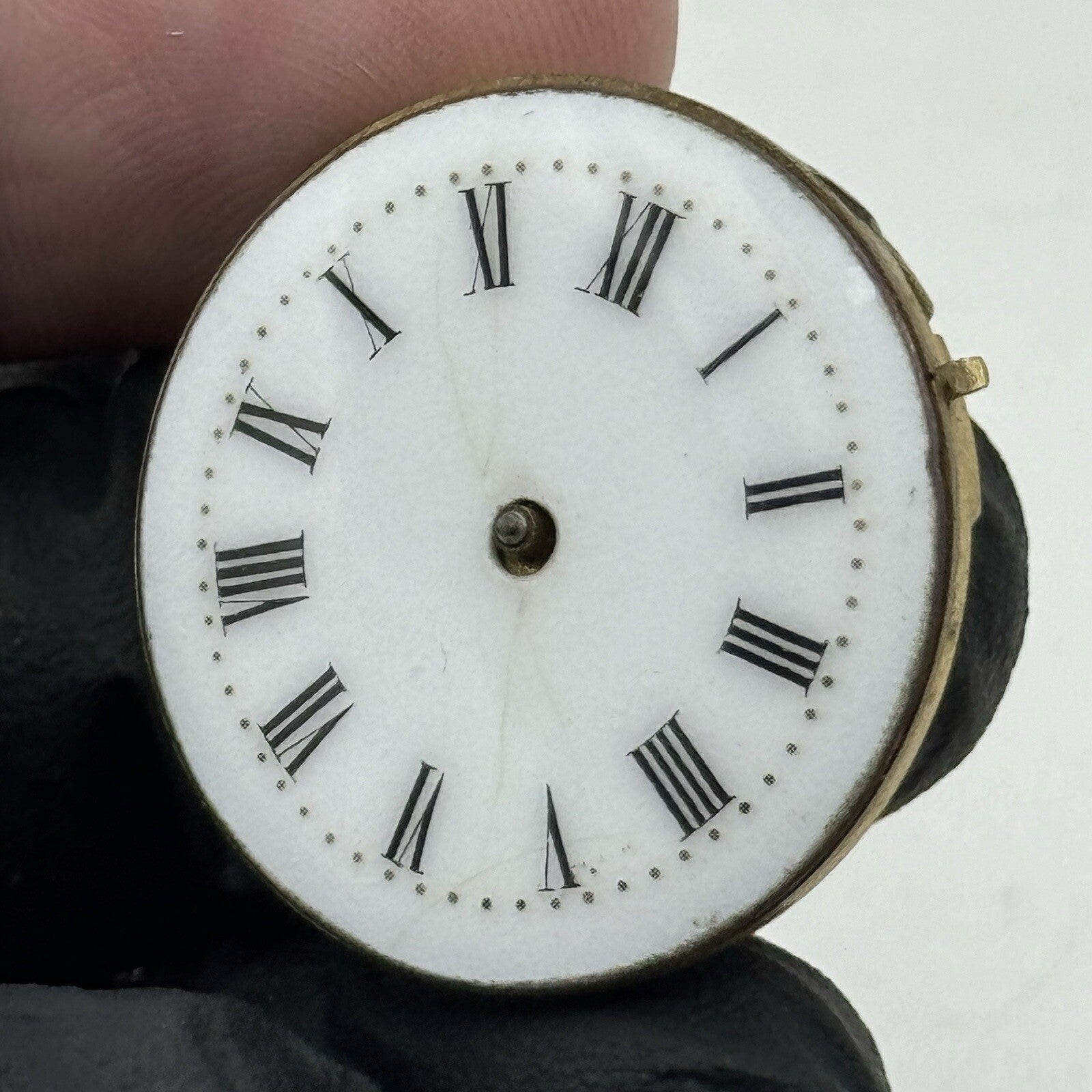 26.7mm Quality White Porcelain Dial Cylinder Watch Movement FOR PARTS