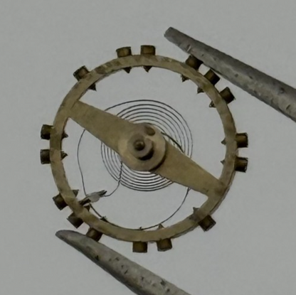 AS 1051 Balance Wheel Complete And Spring 5 1/4''' 34 M Watch Movement Parts 