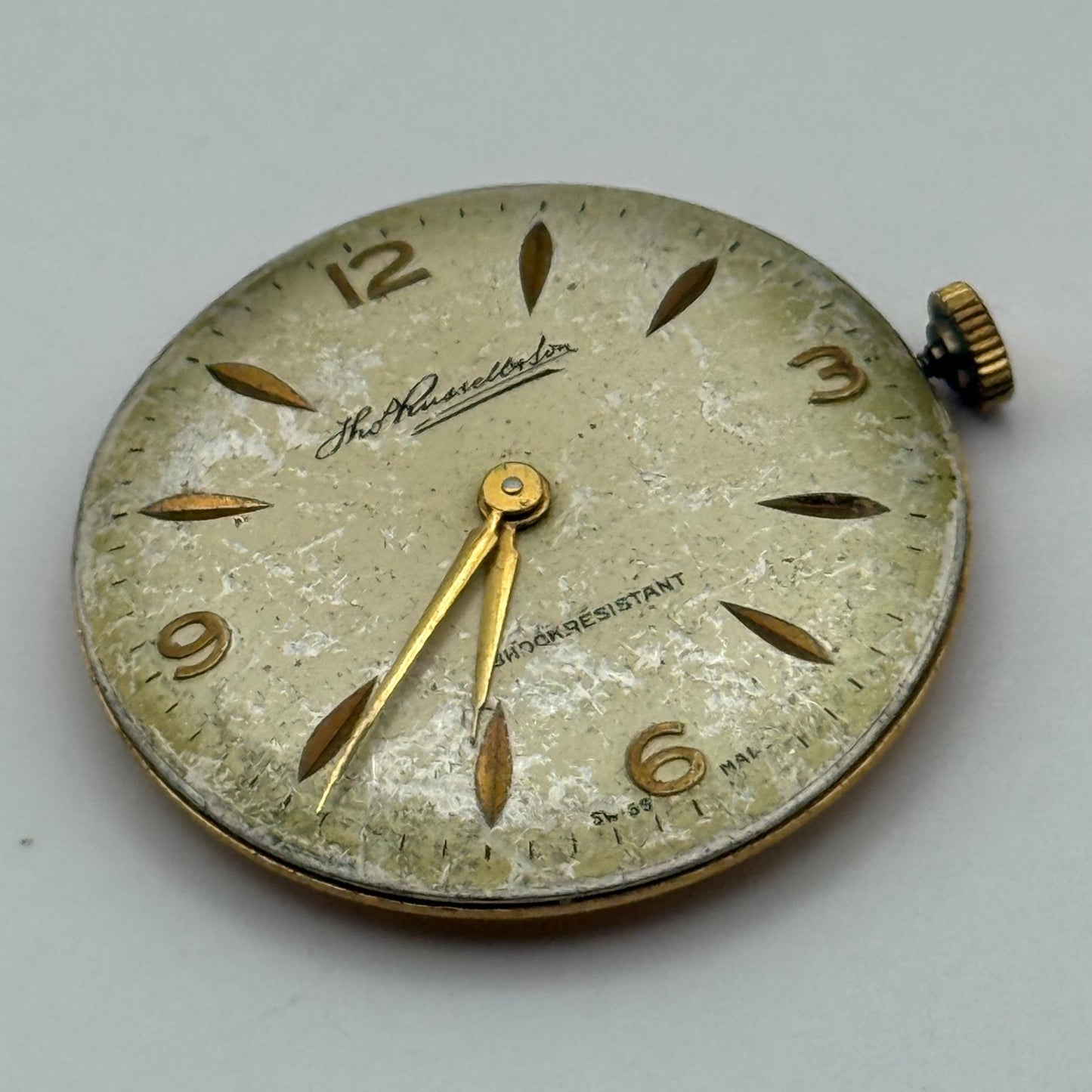 Buser 15A Thomas Russell & Son Watch Movement Running Manual Wind Parts 29.8mm