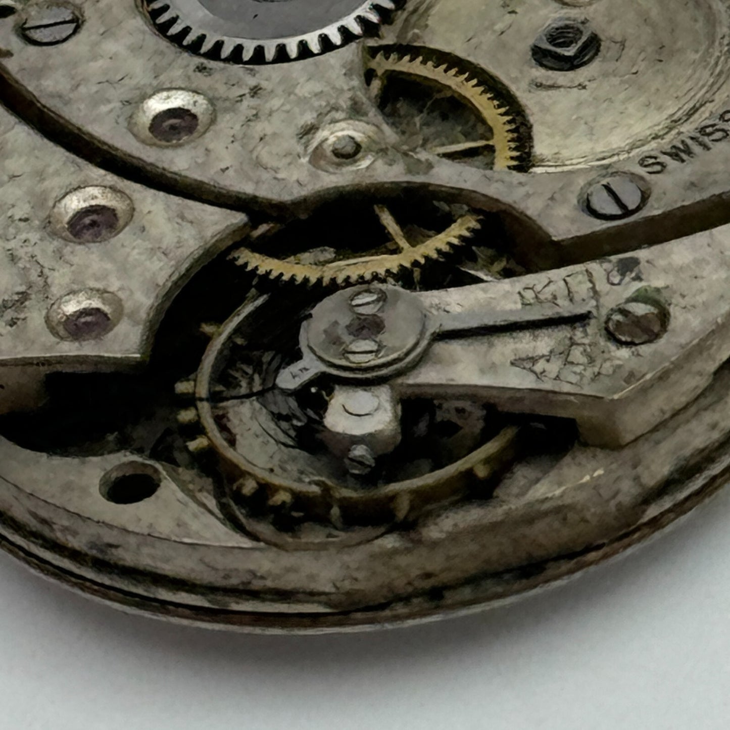 23.9mm Unidentified Swiss Sub Seconds Trench Watch Movement Manual Wind PARTS