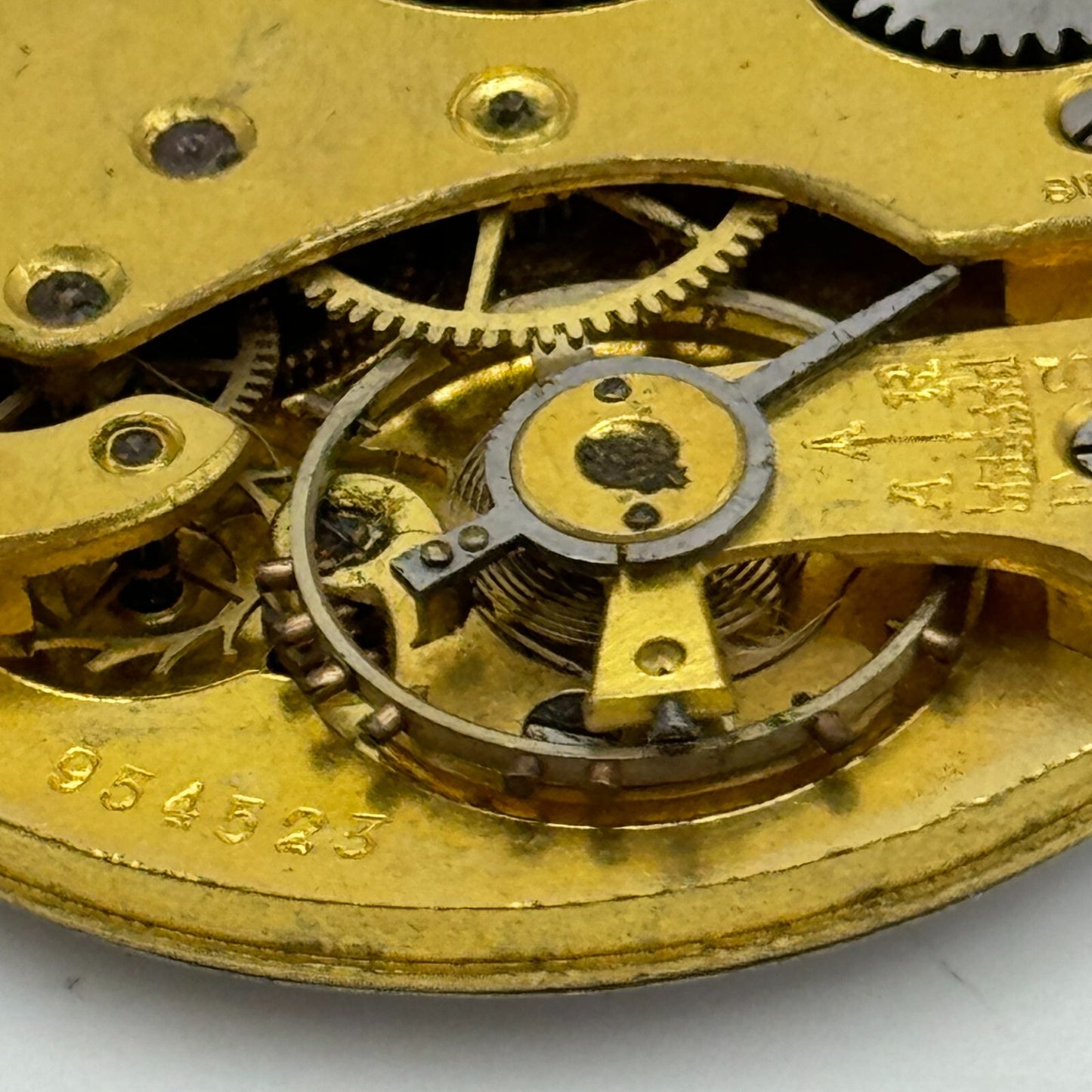 42.7mm Unidentified Swiss Sub Seconds Open Face Pocket Watch Movement PARTS