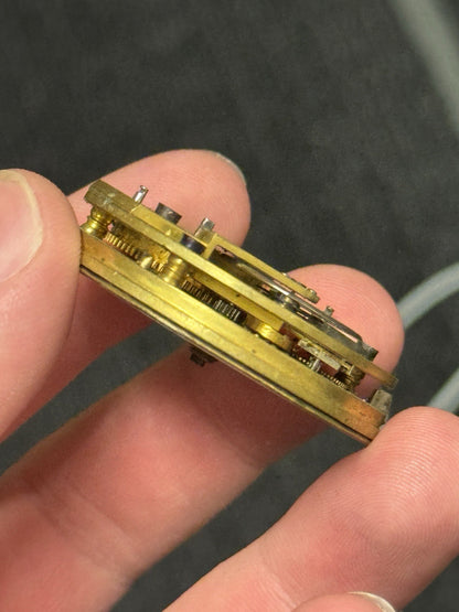 43mm Antique Unusual Nugent Wells & Son Newport Pocket Watch Movement PARTS