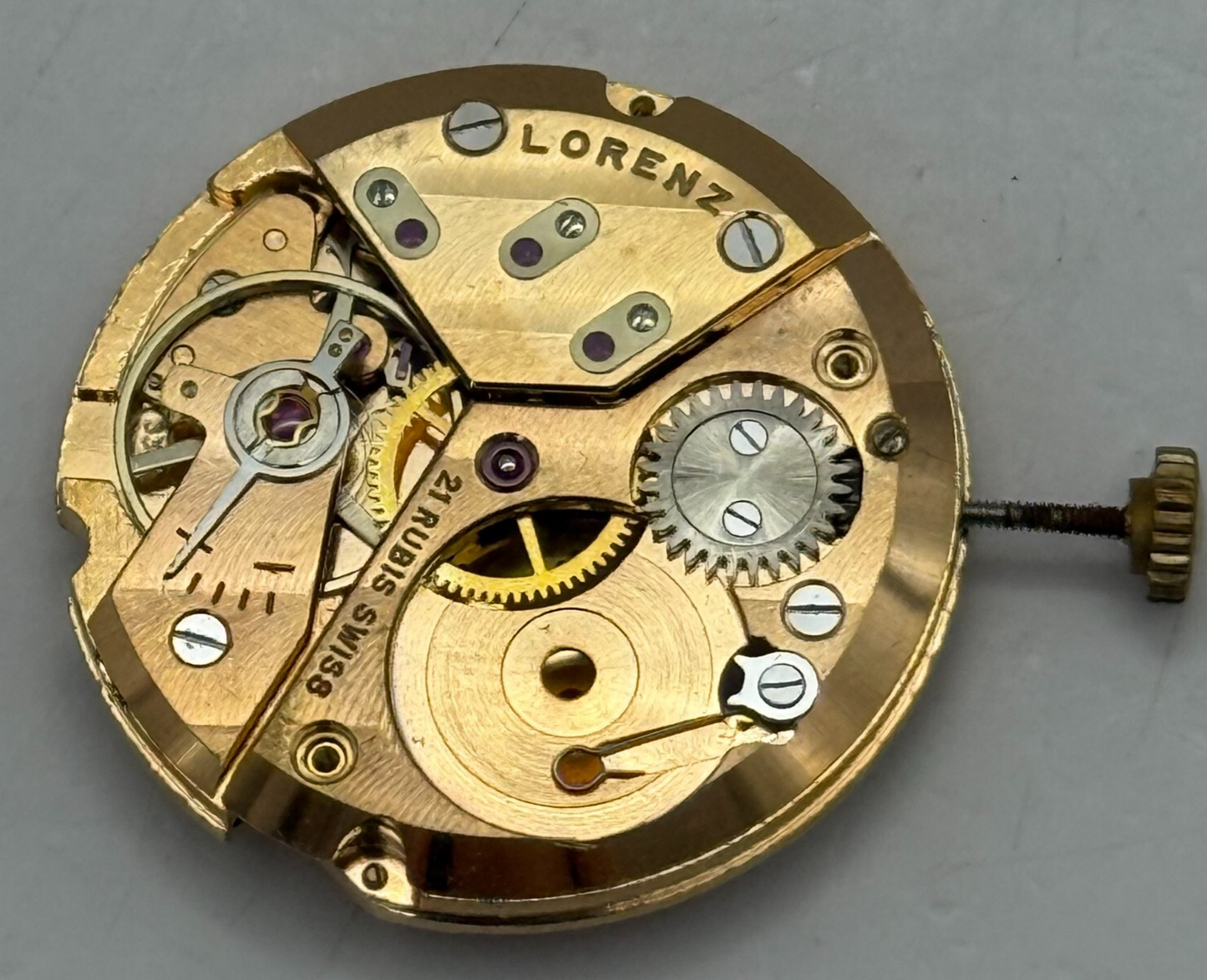 25.4mm Vintage Lorenz Peseux P 336N Manual Wind Watch Movement PARTS REPAIR