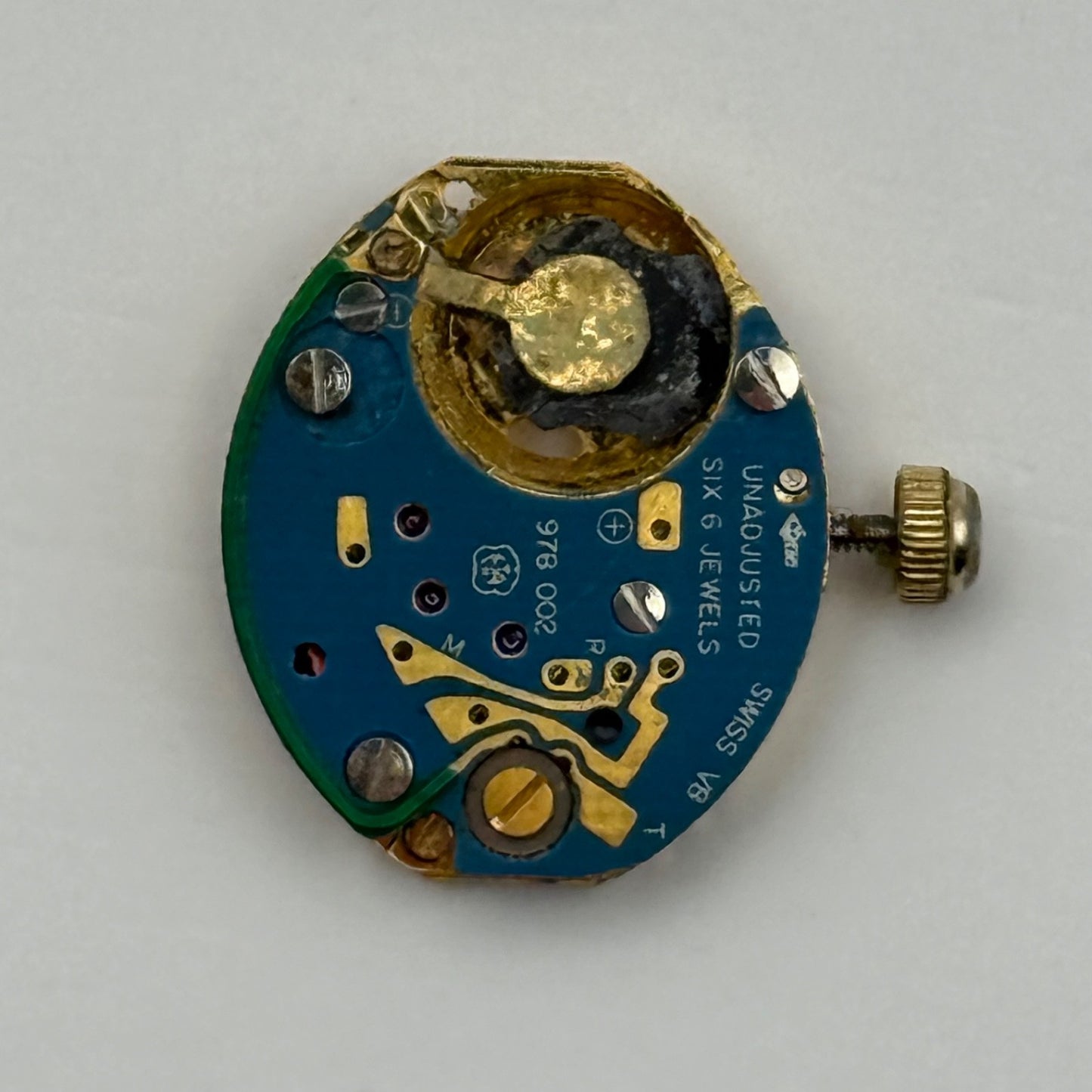 ETA 978.002 Quartz Watch Movement Incomplete Swiss Ladies Vintage Parts Repair