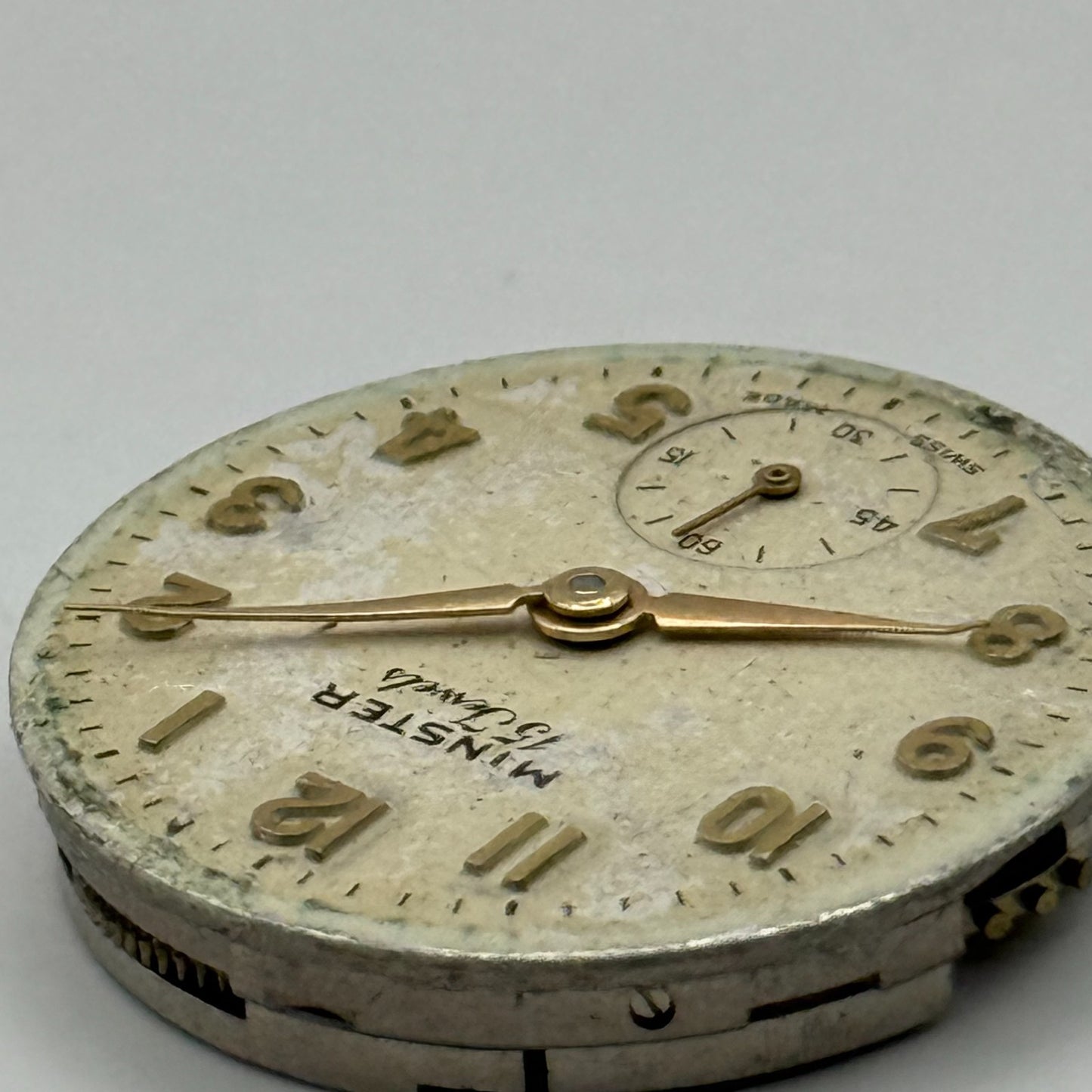 AS 1002 984 Watch Movement Minster Manual Wind Vintage Swiss Parts Repair 24mm