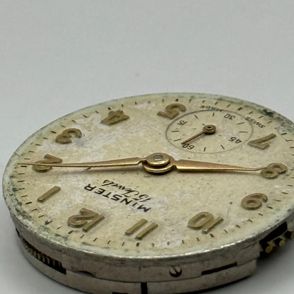 AS 1002 984 Watch Movement Minster Manual Wind Vintage Swiss Parts Repair 24mm