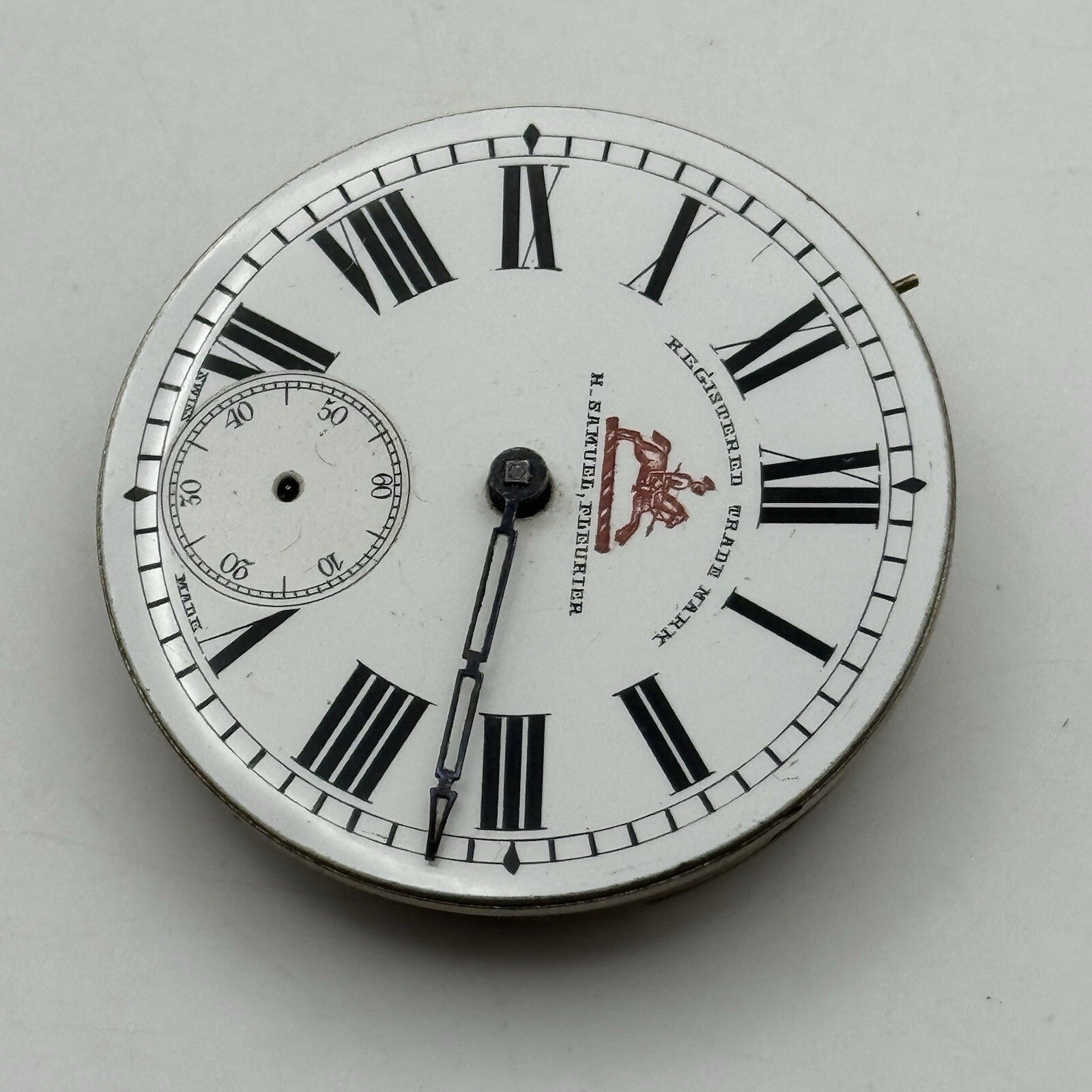 45.7mm H Samuel Fleurier Pocket Watch Movement + 1 Hand + Dial For Parts Repair