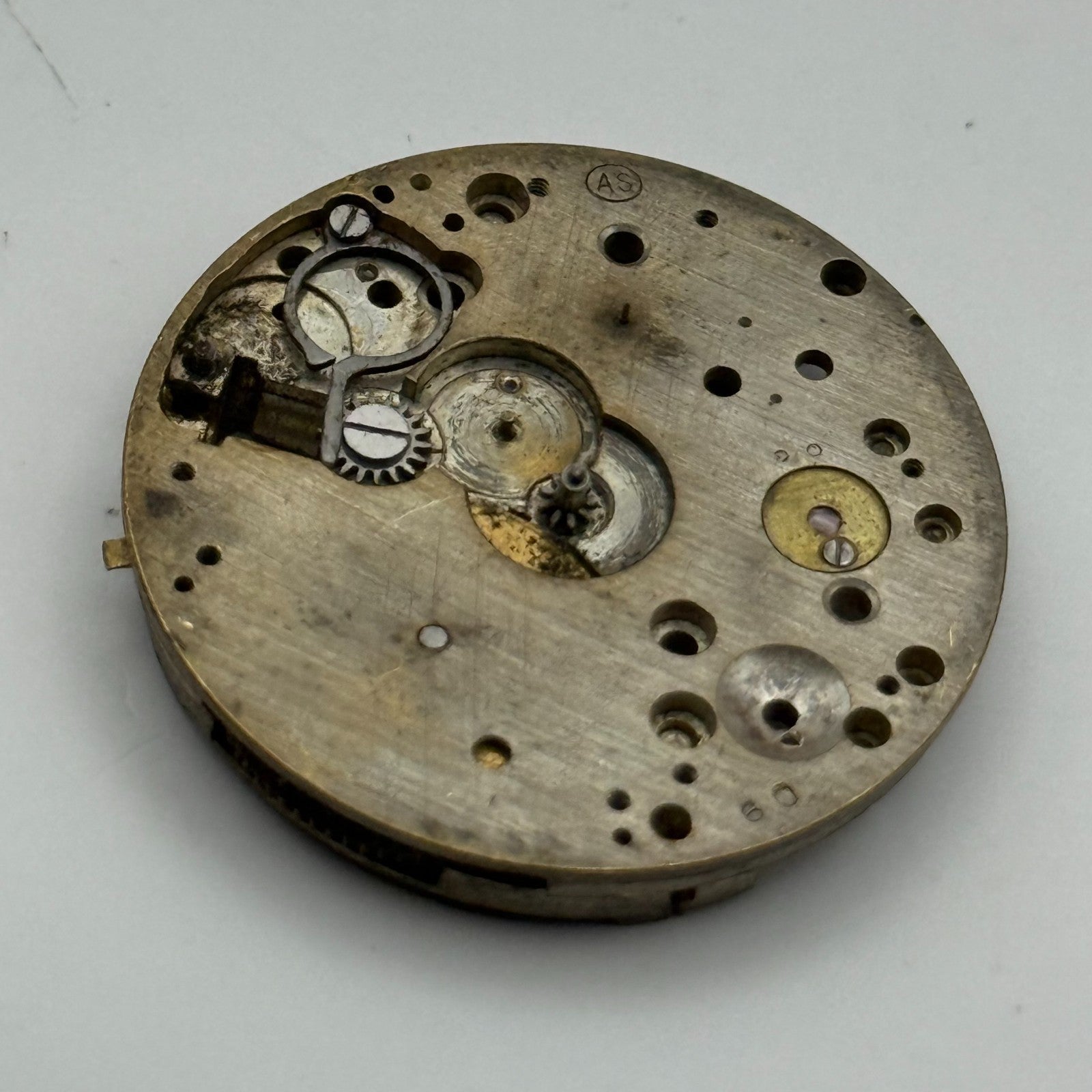 AS A Schild Trench Watch Movement Manual Wind Vintage Swiss Parts Repair 29.5mm
