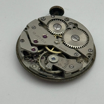23.6mm AS 1123 1124 Manual Wind 15 Jewels Watch Movement Swiss Vintage PARTS