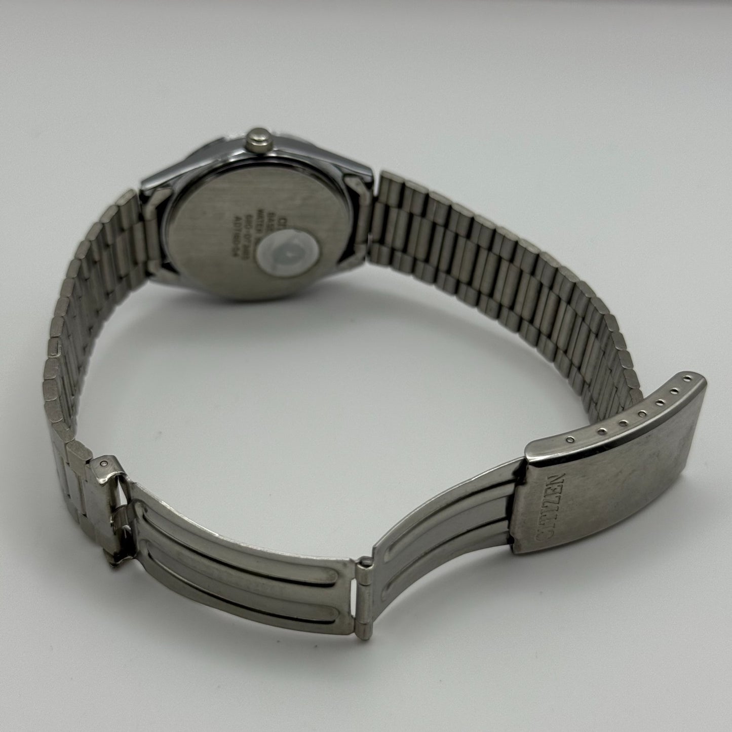 Citizen CQ Quartz Watch 6110-073185 Date Silver Tone Japan 30mm PARTS REPAIR