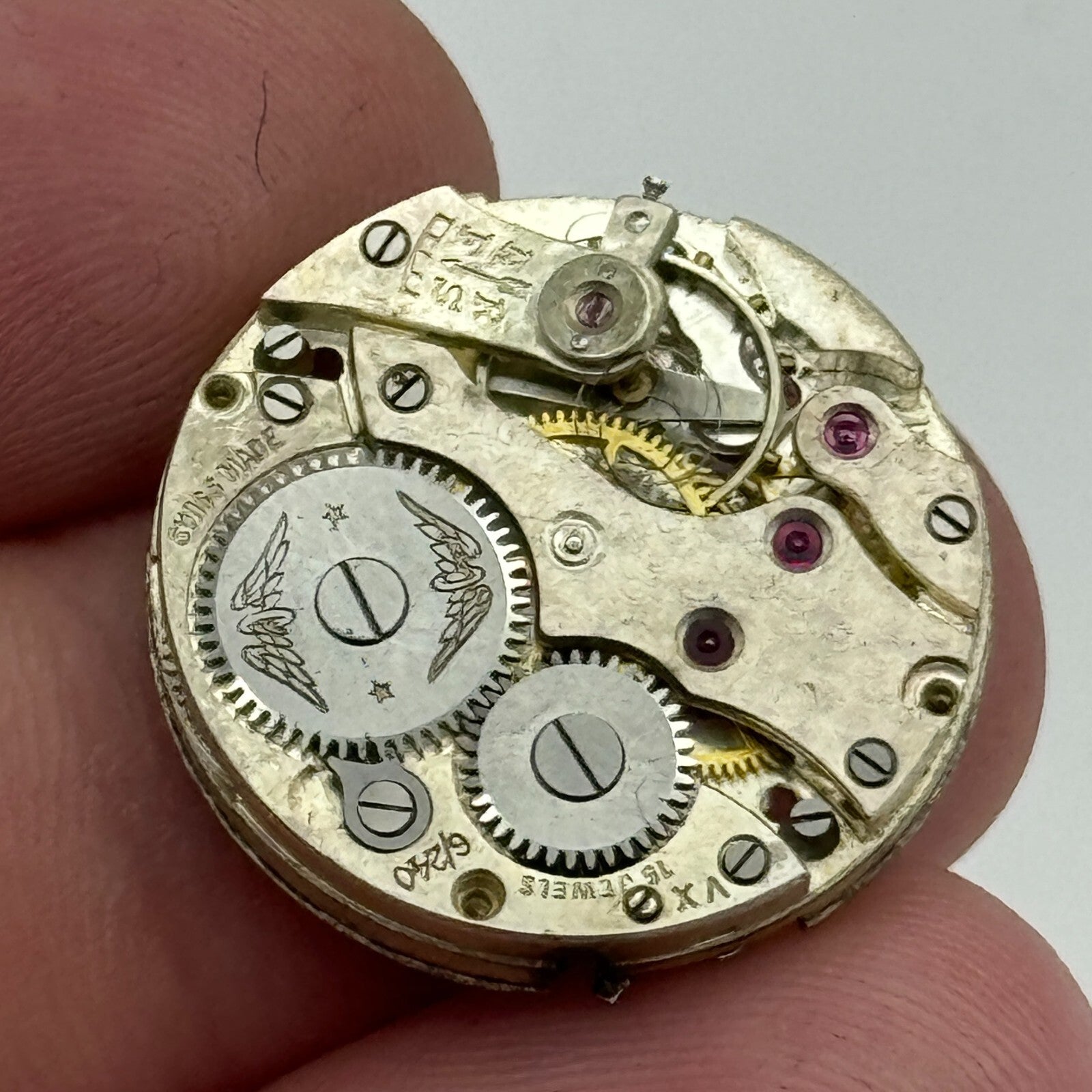 22mm Peseux Rotary 6/240 Swiss 15 Jewels Manual Wind Watch Movement PARTS SPARES
