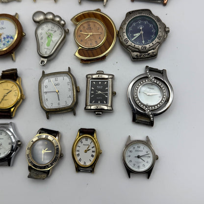 Bundle Of 16 Quartz Watches Modern / Vintage Untested Parts / Repair / Crafts