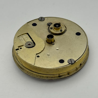44.7mm Antique Kay Worcester Key Wound Pocket Watch Movement Dial PARTS REPAIR