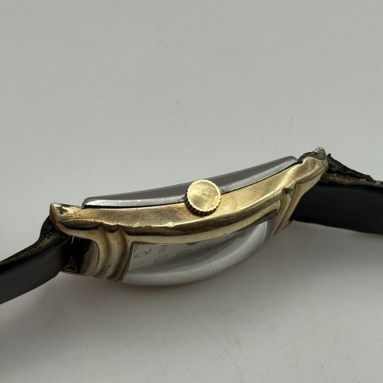 24mm RUNNING Gruen Precision 115 Curved Art Deco Tank Watch Vintage TO RESTORE