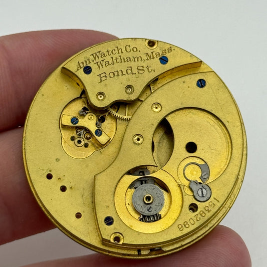 14s Antique Waltham Bond St Model 1890 American Watch Movement PARTS REPAIR
