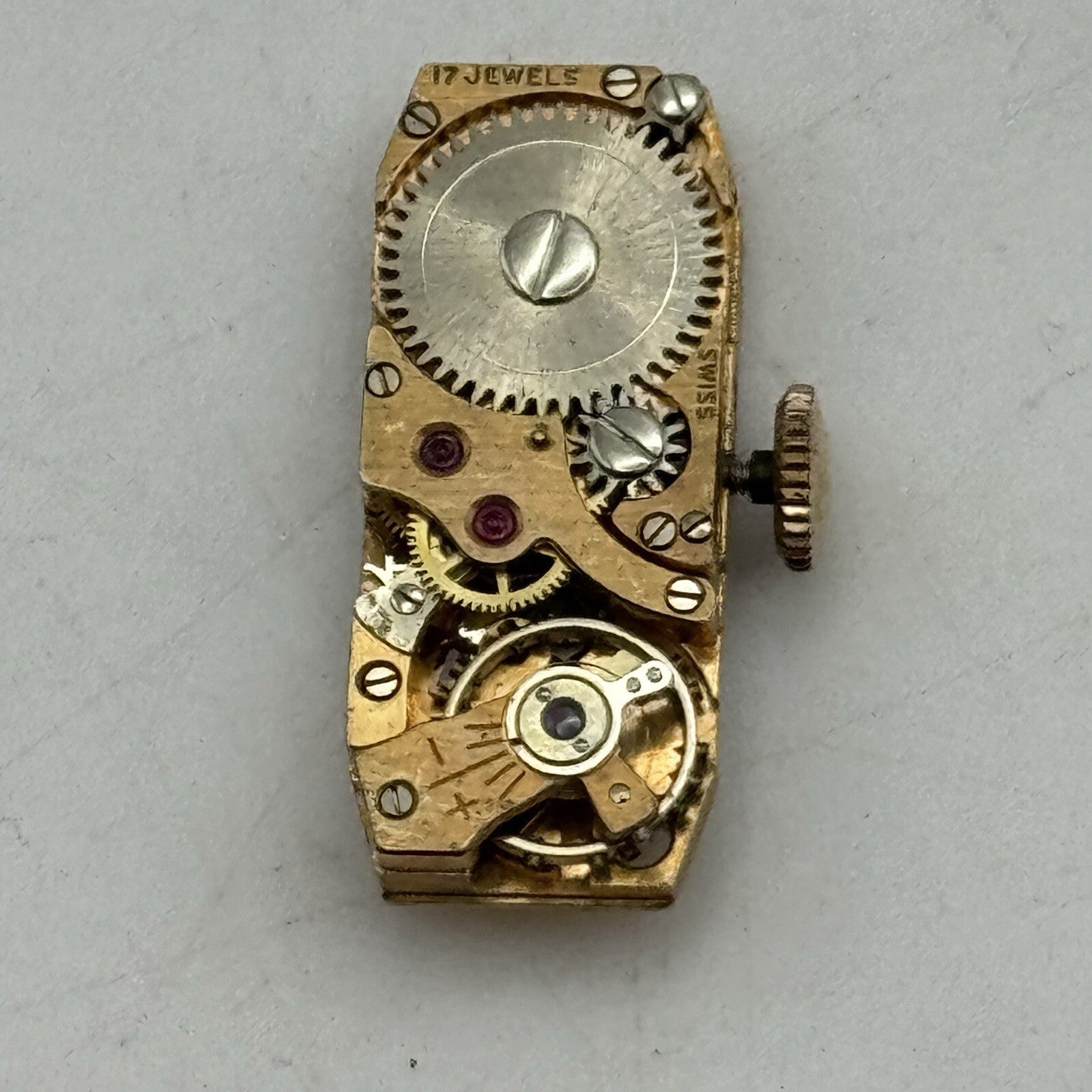 8.9mm Small Varbar Tank Watch Movement Dial Hands Restoration Repair Bal Ok