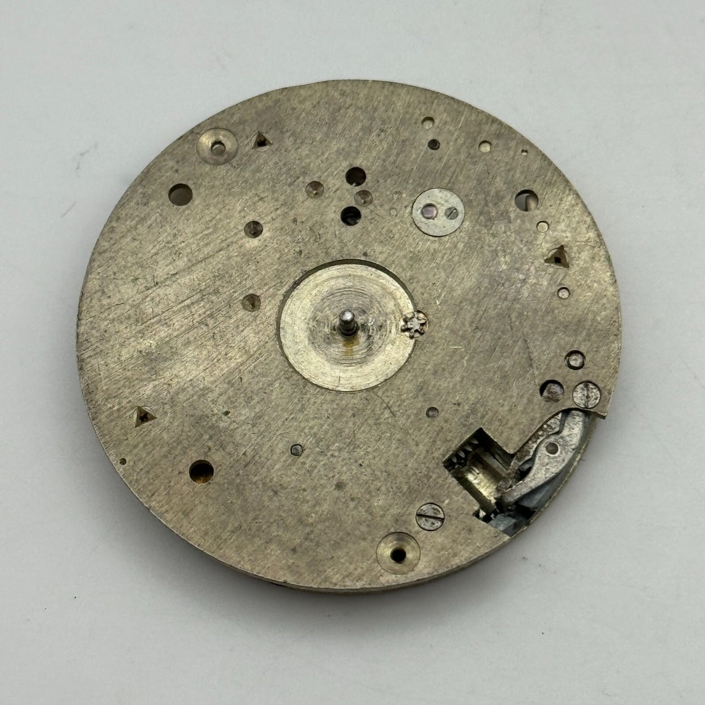 41.5mm 10 Jewels Unidentified Interesting Vintage Pocket Watch Movement PARTS