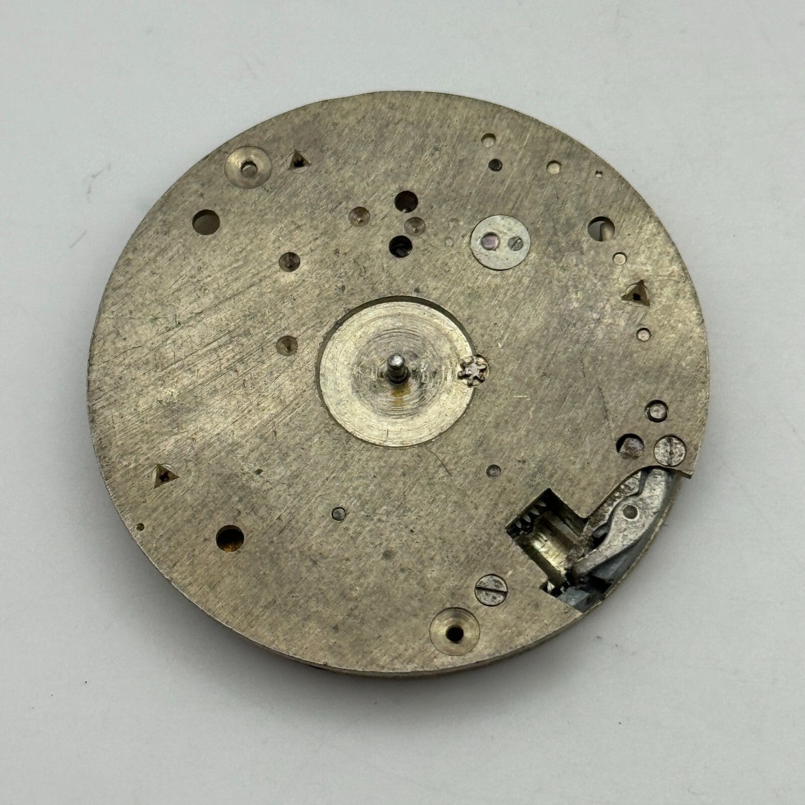 41.5mm 10 Jewels Unidentified Interesting Vintage Pocket Watch Movement PARTS