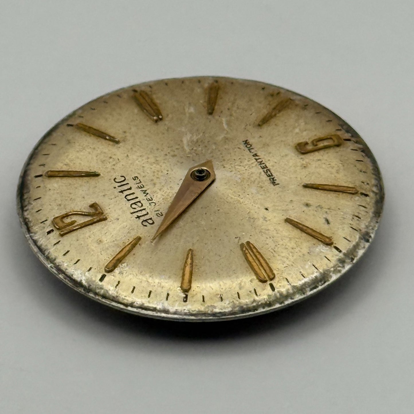 ETA 2390 Watch Movement Atlantic Manual Wind Vintage Swiss Parts Repair 23.3mm