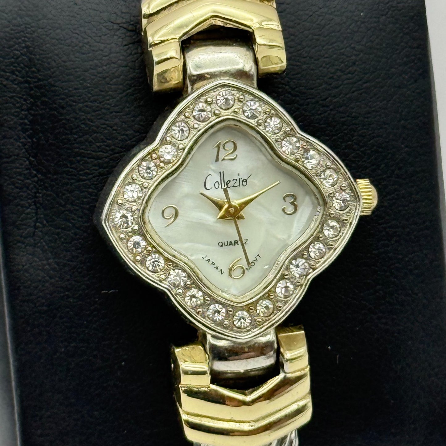 25mm Working Ladies Collezie Jewelled Two Tone Bangle Quartz Watch 5.5 Inches