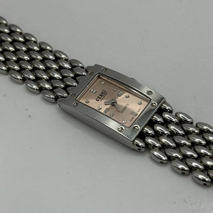 19mm Working Ladies Censi Collection Silver Tone Japan Quartz Watch 6.75 Inches