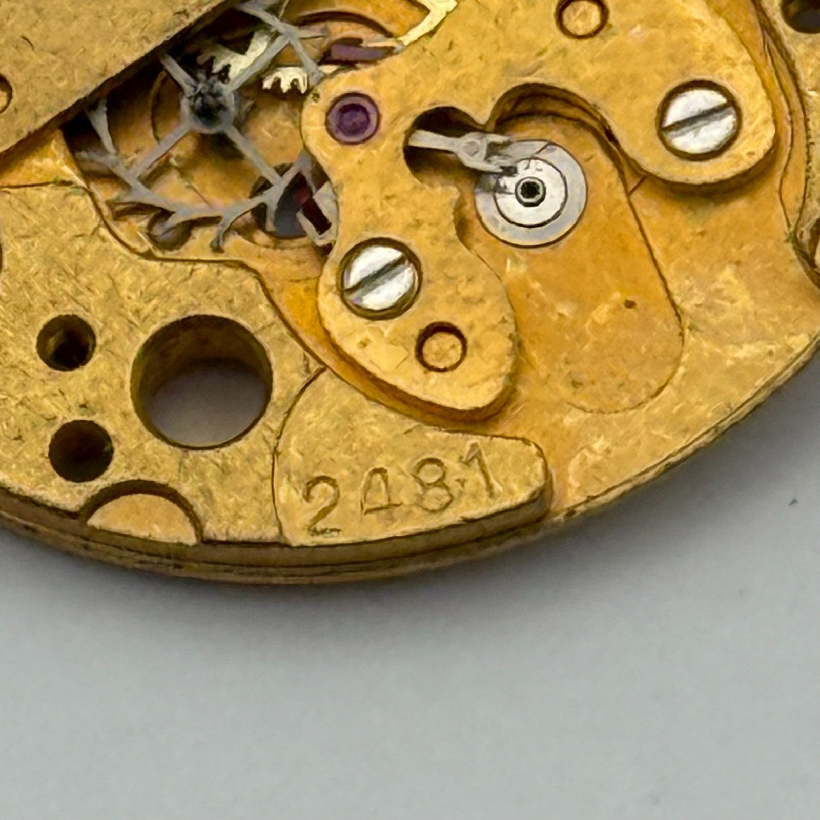 Tissot Omega 2481 Automatic Incomplete Watch Movement Vintage Swiss Parts Repair