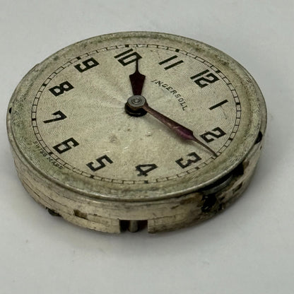23.2mm Vintage Ingersoll Gem 15 Rubies Manual Wind Watch Movement PARTS REPAIR
