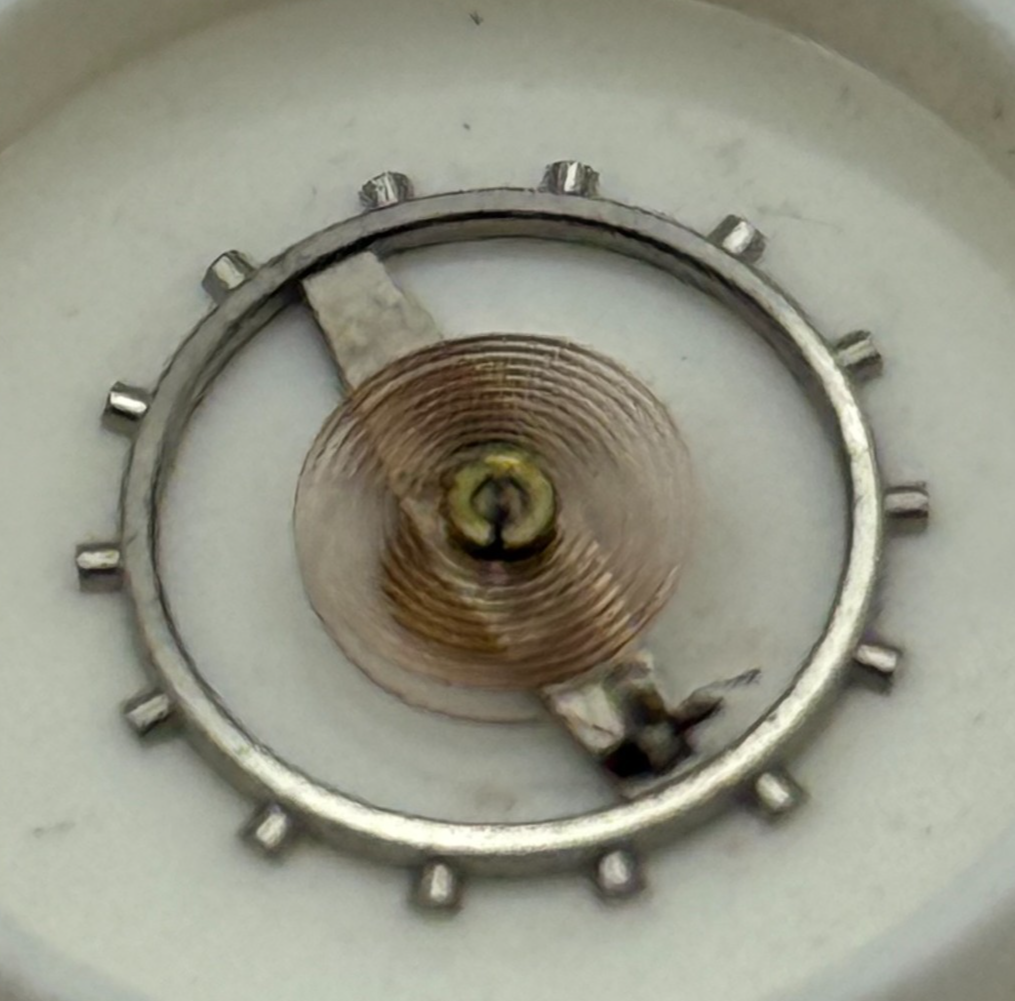 EB 1197 Balance Wheel Complete And Spring  10½’’’ 108 M Watch Movement Parts NOS