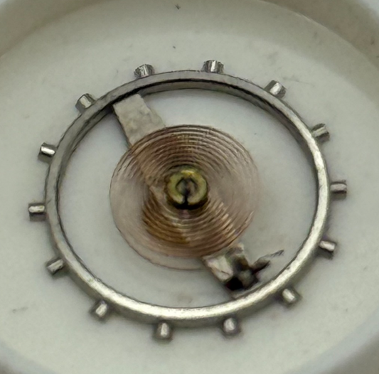 EB 1197 Balance Wheel Complete And Spring  10½’’’ 108 M Watch Movement Parts NOS