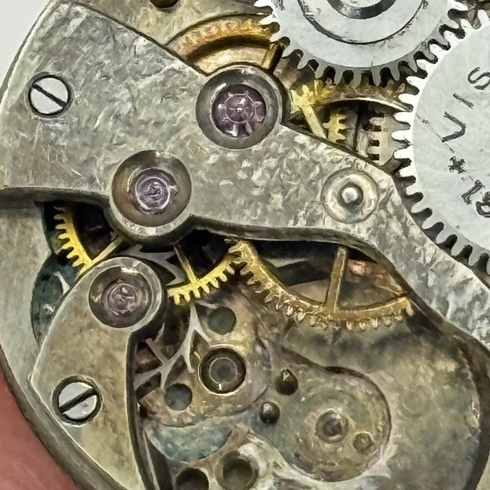 23.6mm Vintage Visible 15 Jewels Trench Watch Movement Manual Wind PARTS REPAIR